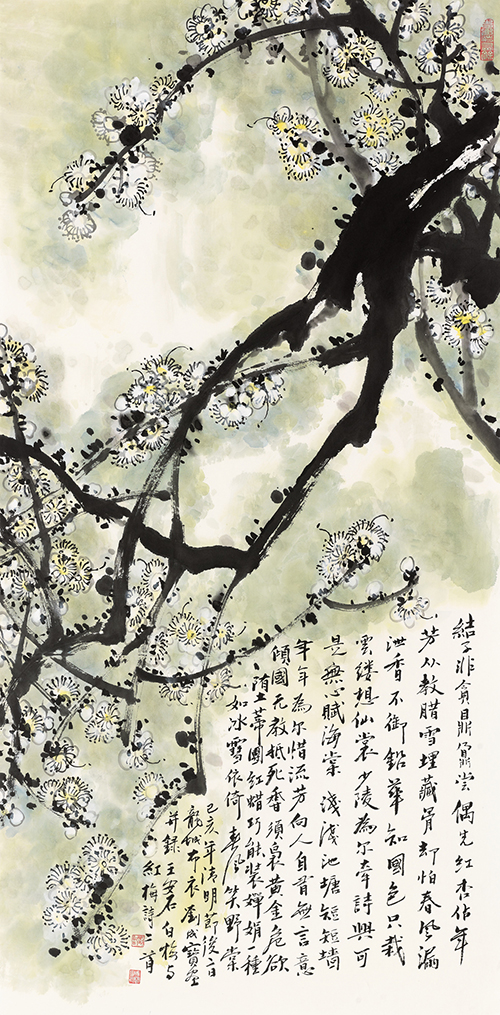 白梅 99cmx49cm