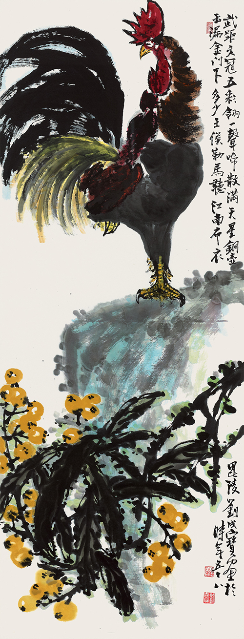 公鸡枇杷 138cmx52cm