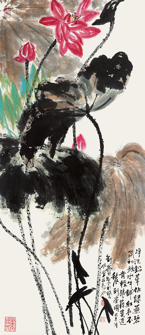 秋荷138cmx60cm