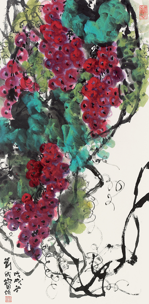 重彩葡萄 99cmx49cm
