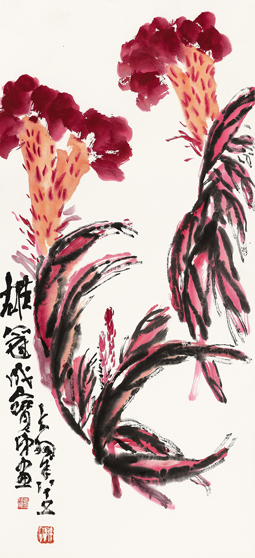 鸡冠花 大羽题98x44