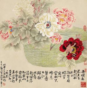 1986年工笔牡丹65cmx65cm