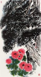 傲霜有秋菊岁寒知青松 180cmx96cm