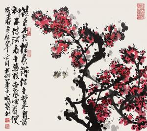 红梅蜜蜂 52cmx46cm