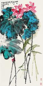 映日荷花别样红 136cmx69cm
