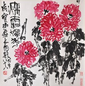 傲霜独秀 大羽题